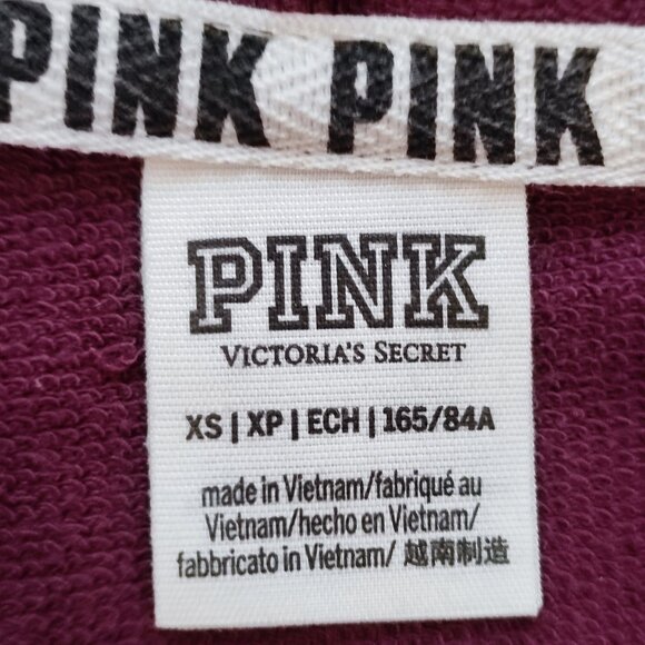 PINK Victoria's Secret hoodie 1/4 zipper purple women's size XS - Picture 5 of 5
